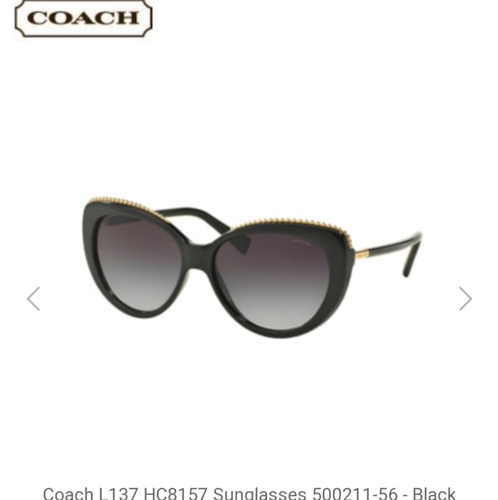 Coach sunglasses HC8157 black and gold
